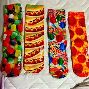 Bits & Pieces candy craze printed crew socks-set of 4